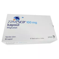 Завеска (Миглустат) капсулы 100мг 84шт фото